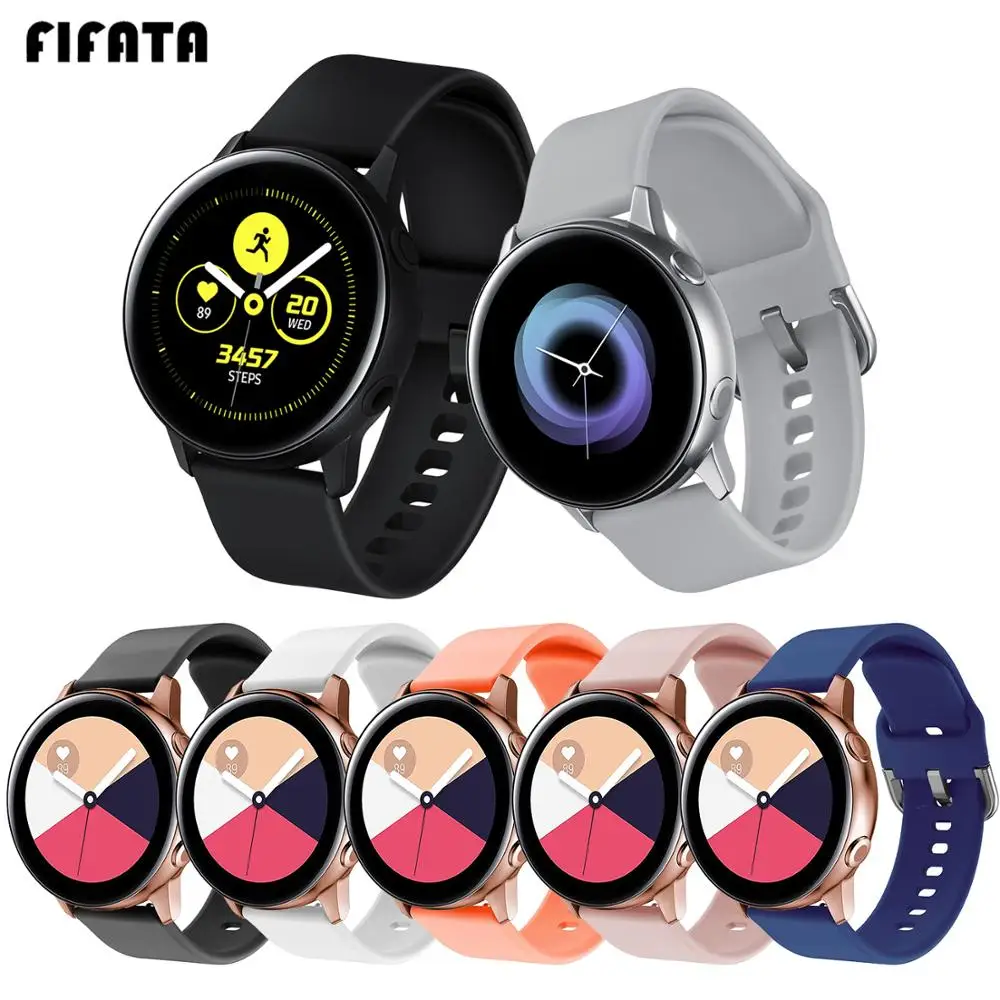 FIFATA-حزام بديل لساعة Galaxy ، سيليكون ناعم ، 20 مللي متر ، لجهاز Samsung Gear Sport 42 مللي متر