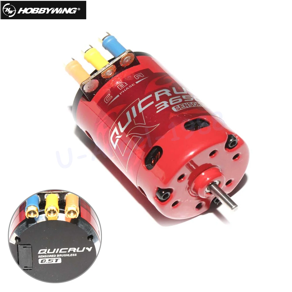 Hobbywing QUICRUN 3650 Sensored 2-3S Race Brushless Motor + QuicRun WP 10BL60 60A Sensored ESC+LED Program Card For 1/10 Rc Car