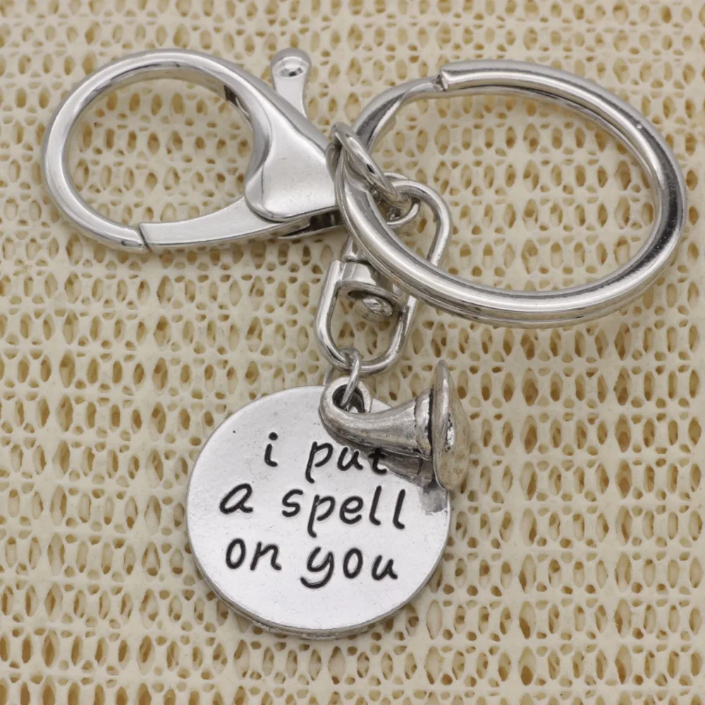 Friend ship Key Chain magic hat Key Ring I put a spell on you Jewelry Key Holder K044