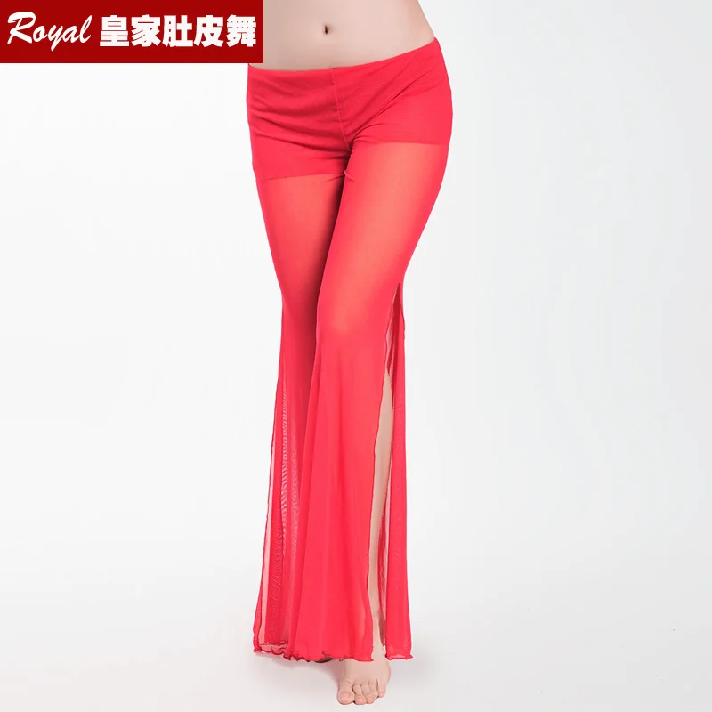 Practice clothes bellydancing pants belly dance costume gauze leggings 7 colors -9011 Bilateral open mesh pants dance clothes