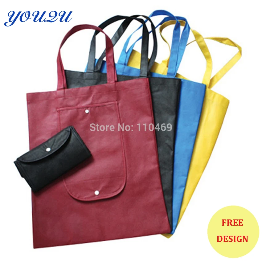 Customized foldable bag foldable shopping bag non woven fold bag lowest price +escrow accept