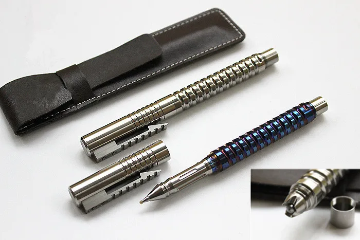 Spiral Pen Holder Titanium Alloy EDC Defense Pen Tactical Signing Pen Multi Tools Tactical Broken Window Pen