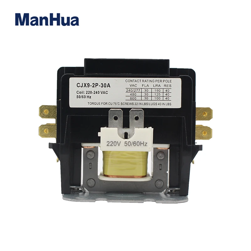 ManHua Double P 240V CJX9  Contactor For Air Condition Ac Contactor Elevator Magnetic Contactor