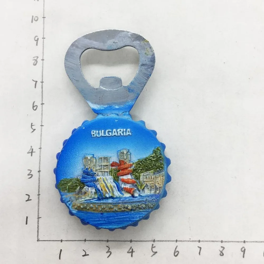 BABELEMI Resin 3D Bulgaria Tourism Souvenir Wine Bottle Opener Refrigerator Magnets Decorative Fridge Magnet Home Decor