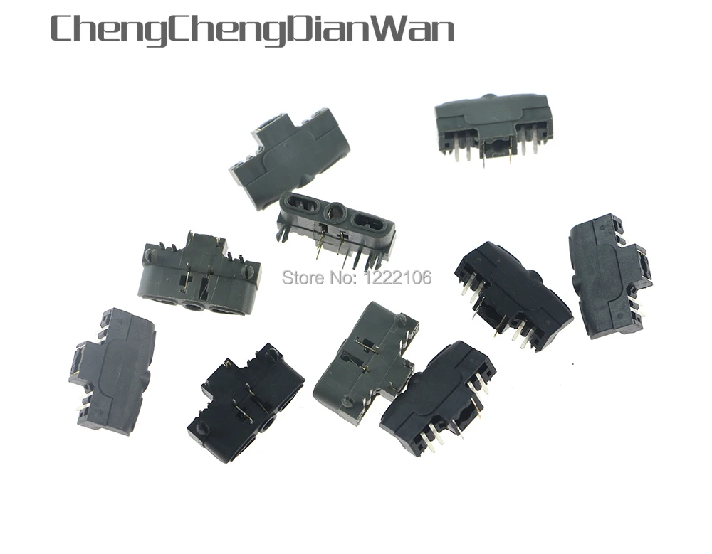 ChengChengDianWan Good quality Repair parts Earphone Socket slots For XBOX360 Wireless Wired Controller Black and Grey 10pcs/lot