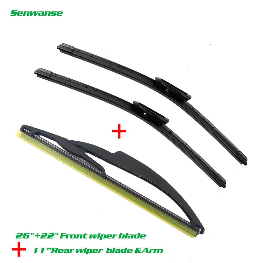 

Senwanse Front and rear Wiper Blades For Renault Scenic 2 / Grand 2005-2009 High quality Windshield Windscreen Wiper 26"+22"+10"