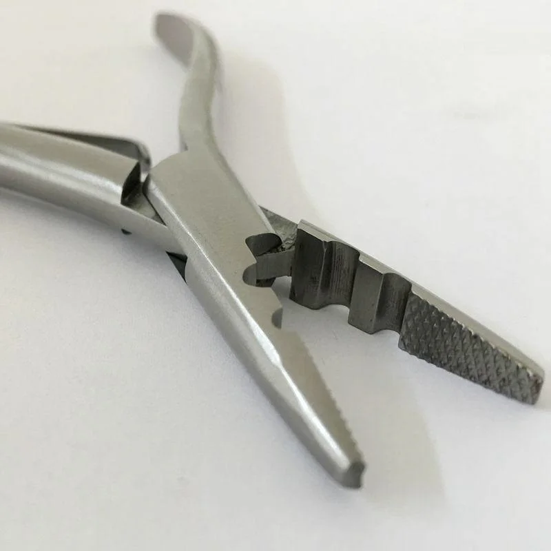 3 Typen 1 PC 7 Zoll Silberne Edelstahl-Klemmzange für Haarverlängerungen mit zwei Löchern, Keratin-Haarverlängerungs-Entfernungswerkzeuge – Detail 2