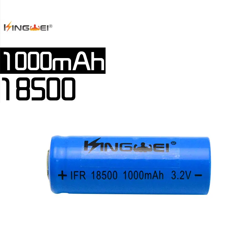 Kingwei-Batterie Rechargeable de Haute Qualité, 10 Pièces, VebagIFR 18500 Lithium Fer Phosphate 3.2V Lyen 1000mAh