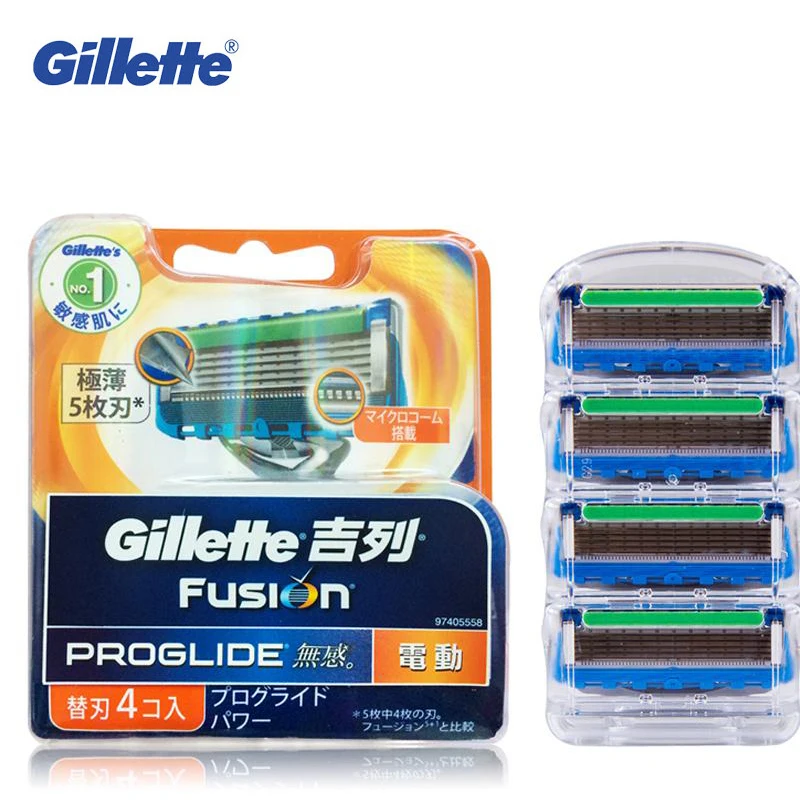 Genuine Gillette Fusion Proglide Flexball Power Razor Blades Shaving Razor Blades For Men With 4 Blades Face Care