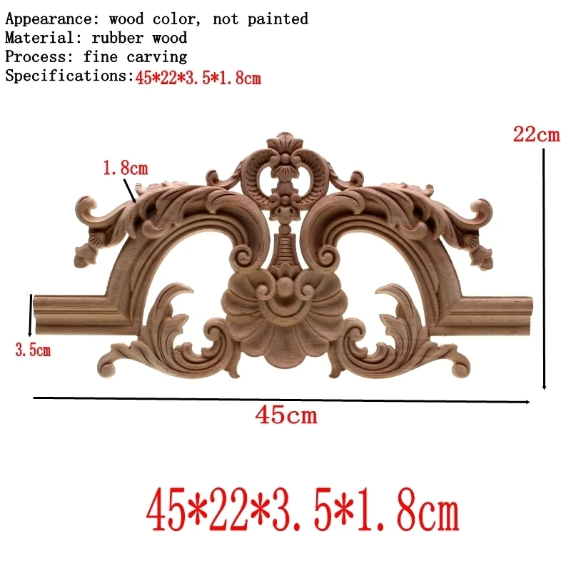 RUNBAZEF The New Listing Wood Carving Angle Flower European Style Lattice Background Wall Applique Home Decoration Accessories