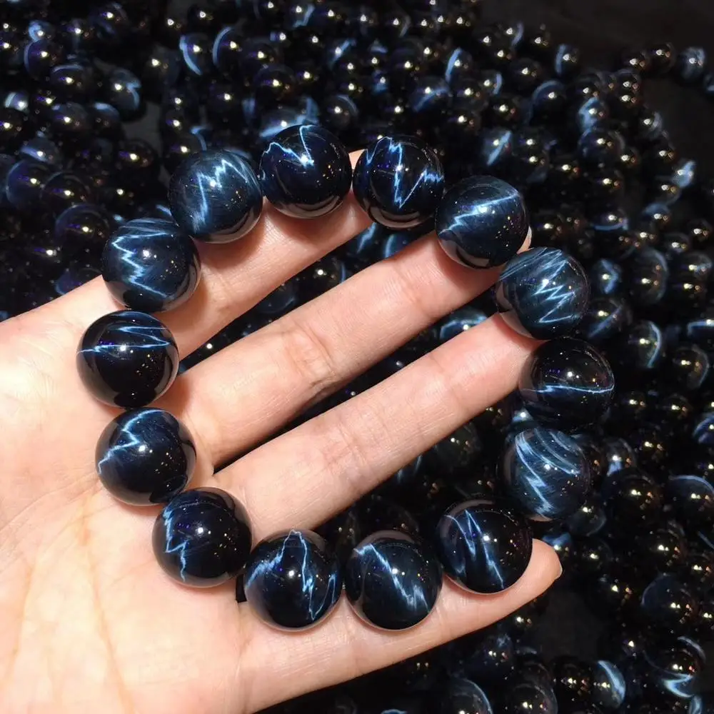 AAA Grade Blue Tiger Eye Beads Bracelet Natural Gemstone Jewelry Bracelet For Men For Gift Wholesale !