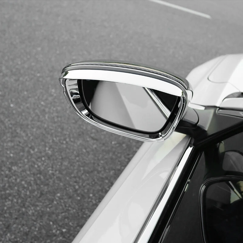 

For Honda Accord 10th 2018 2019 Accessories ABS Chrome Car Rearview Mirror Block Rain Eyebrow Cover Trim Car Styling 2Pcs