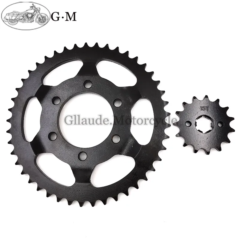 428 Chain Motorcycle Front & Rear Sprocket Geartransmission 45 and 15 Teeth For Yamaha XT225 XT 225 Serow Drum Brake Model 92-07