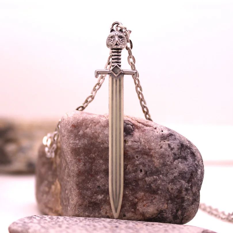 New  Sword Luminous Necklace Pendant GLOW in the DARK Gift