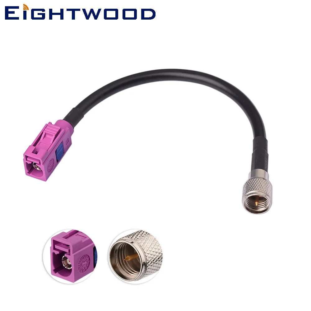 Eightwood-Adaptador de antena de Radio satelital RG58, Cable coaxial, Fakra H hembra a mini-uhf macho para SKYFi XMD1000