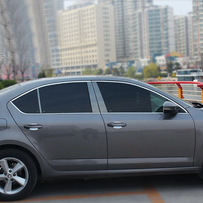 Vtear Car window trim cover Exterior Chromium Styling car-styling decoration accessories parts For Skoda Octavia A7 MK3 2021