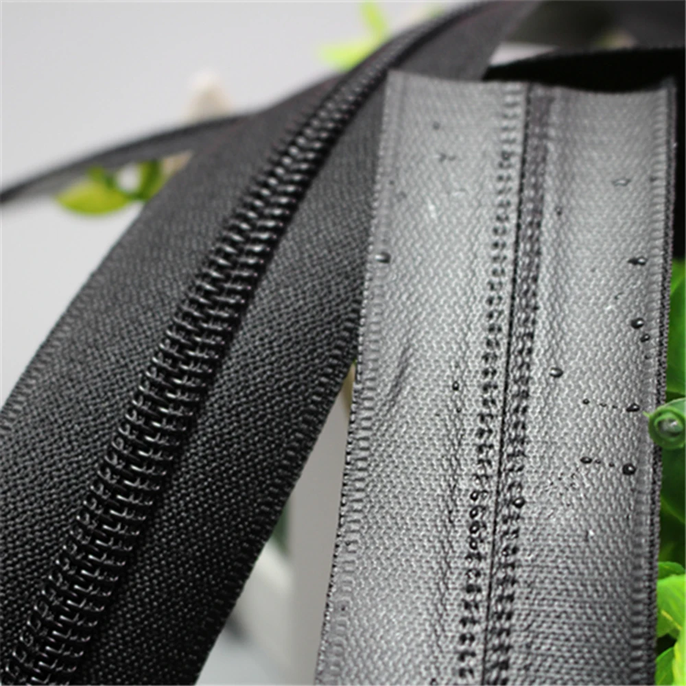 No.3 black PVC waterproof zippers with sliders for tent No.5 outdoor clothing waterproof zipper with sliders for zipper for bags