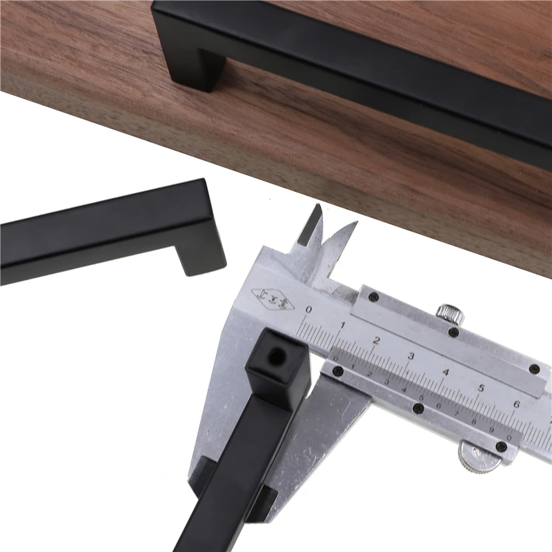 Runbazef Moderne Zwarte Kast Handvat Vierkante Meubels Hardware Rvs Keuken Deurknoppen Kast Kledingkast Lade Trekt