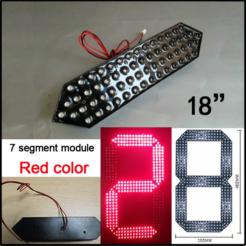 

18"red color digita numbers module,led gas ,led oil price,7 segment of the modules,High brightness led chip,led billboard,clock