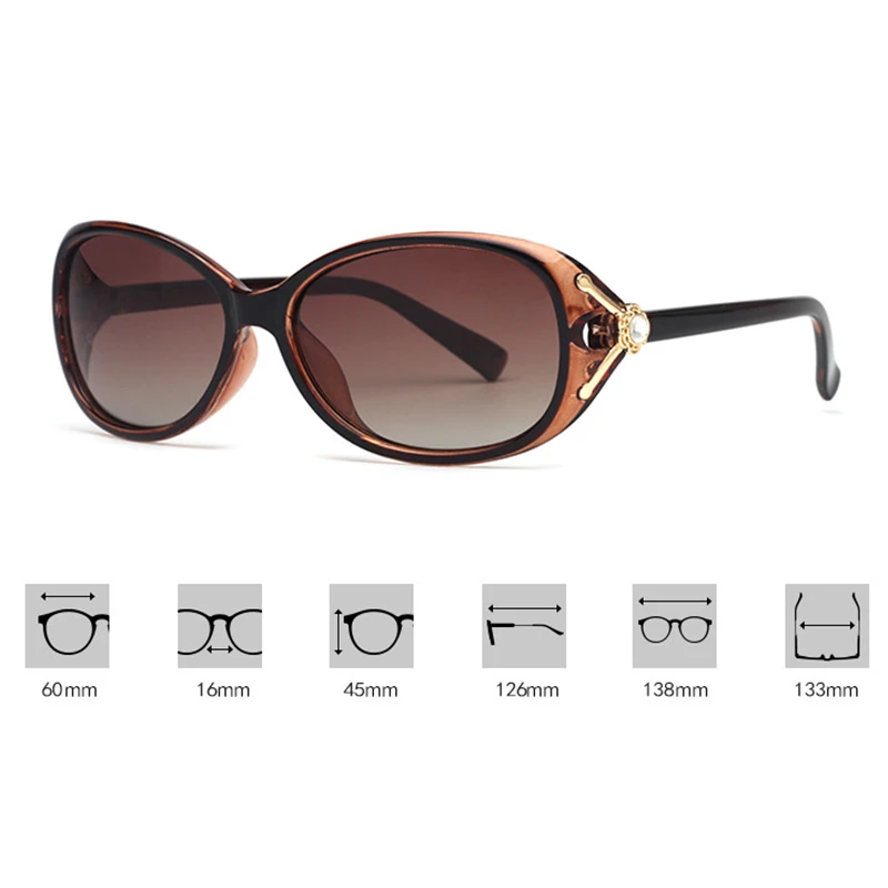 Psacss Polarized Pearl Sunglasses Women Elegant Vintage Brand Designer Retro Sun Glasses Female Gorgeous Outdoor Mirror UV400