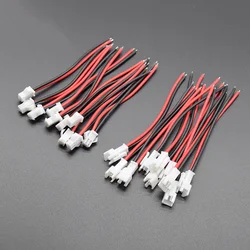 20pcs/10Pairs white Micro JST 2 PIN Male & Female Plug Connector With Wire Cables Length100mm
