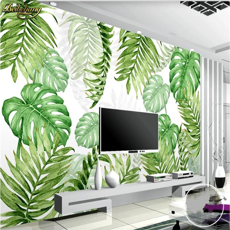 

beibehang Nordic tropical plant leaves Photo Wallpaper 3D Landscape Mural Living Room Bedroom Sofa Backdrop Wall paper Covering