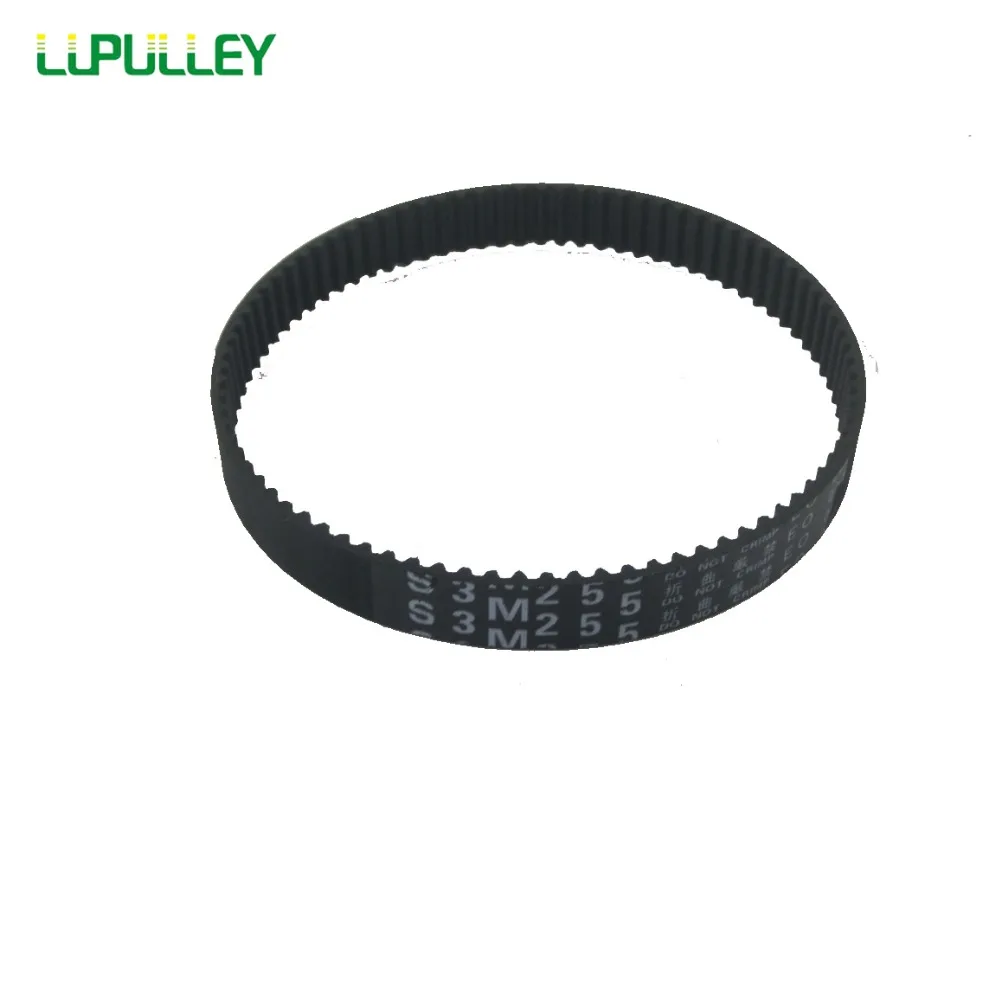 LUPULLEY S3M Timing Belt Black Rubber Belts Width 10/15mm S3M378/384/390/396/402/405/408/432/435/450/456 Toothed Belt Drive