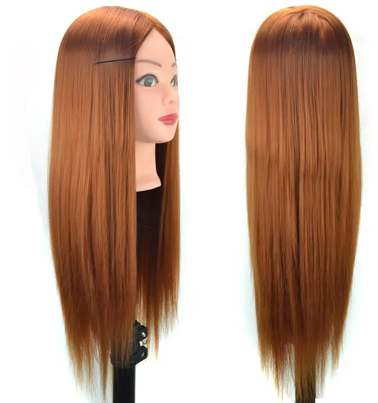 60cm Synthtic hair Practice Hairdressing Training Head Mannequin training head