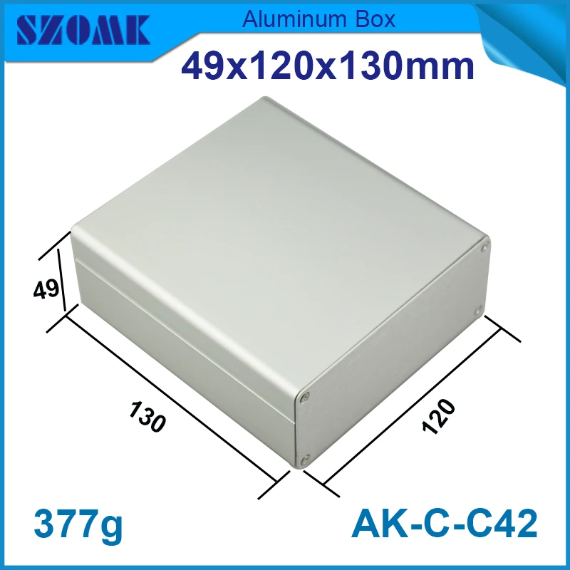 

10Pcs/lot aluminium electric box case 49*120*130mm silver color powder coating junction housing box for Diy design