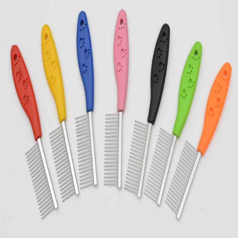 400pcs New Stainless Steel Pet Dog Comb for Dogs Cats Hair Removal Single Row Straight Comb Puppy Hair Grooming Tool Pet Product