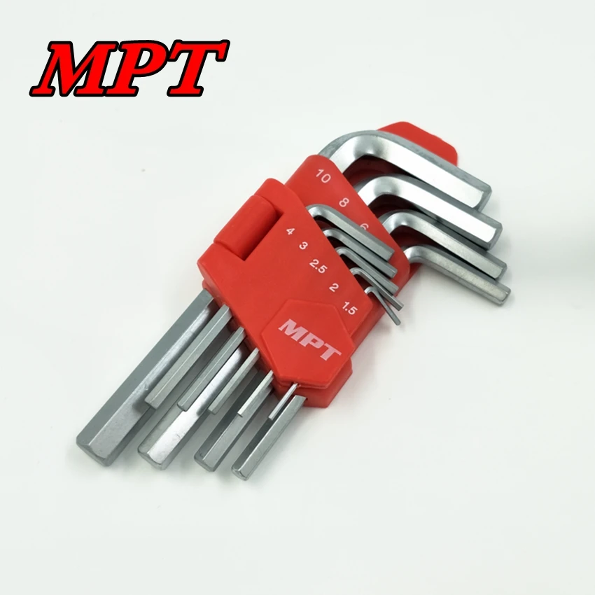 Mpt 9 أجزاء الكروم الفاناديوم الصلب القياسية الذراع عرافة وجع مجموعة T1.5-T10 ألين وجع مجموعة