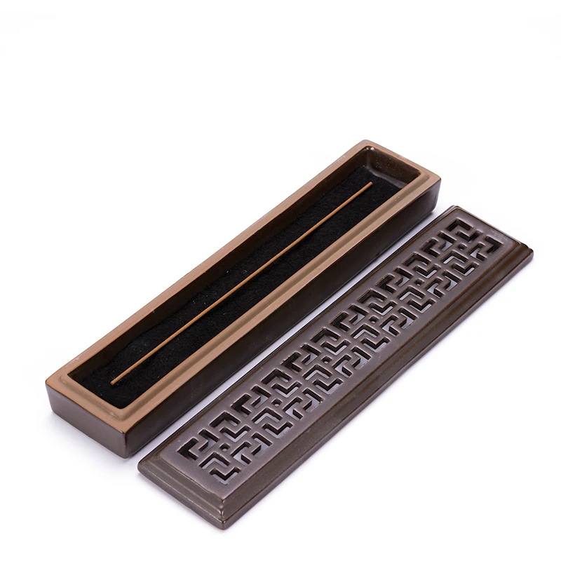 PINNY Hollow Creative Incense Burner Ceramic Stick Incense Box Room Decoration Meditation Bouddha Incense Base Sandalwood Censer