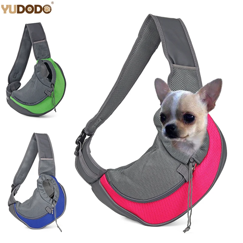 YUDODO Animal carriers Breathable Dog Carrying Bags Mesh Comfortable Travel Shoulder Bag For Puppy Cat Small Pets Slings Backpac