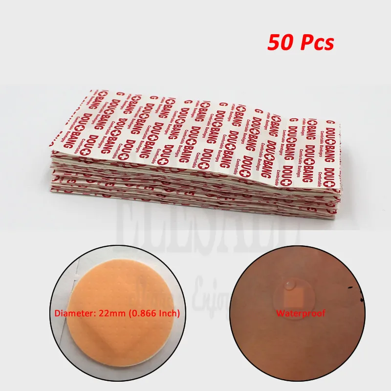 50pcs Round Band Aid Medical Anti-Bacteria Wound Adhesive Paste Waterproof Wound Plaster For First Aid Kit Emergency Kits