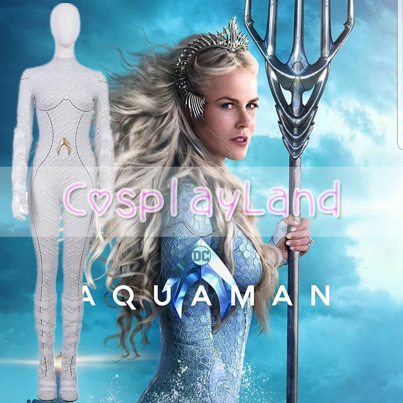 Aquaman Atlanna Cosplay Costume Carnival Halloween Costume for Adult Cosplay Queen Atlanna Women Jumpsuit Fancy Costume