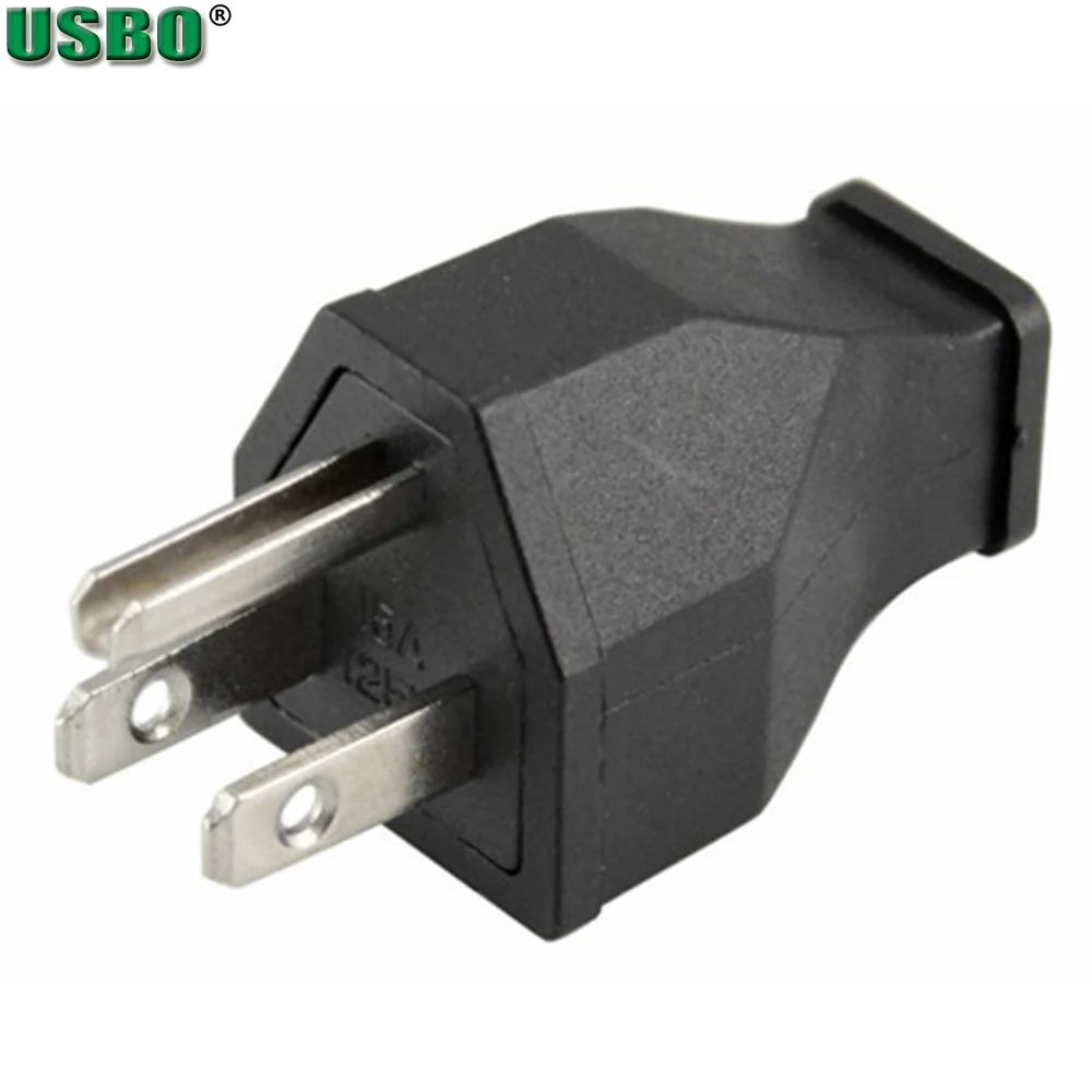 Black 125v 15a Nema L5-15P L5-15R US Female Male Connector USA Triprong Power Outlet Wiring Electrical Receptacle AC Socket Plug