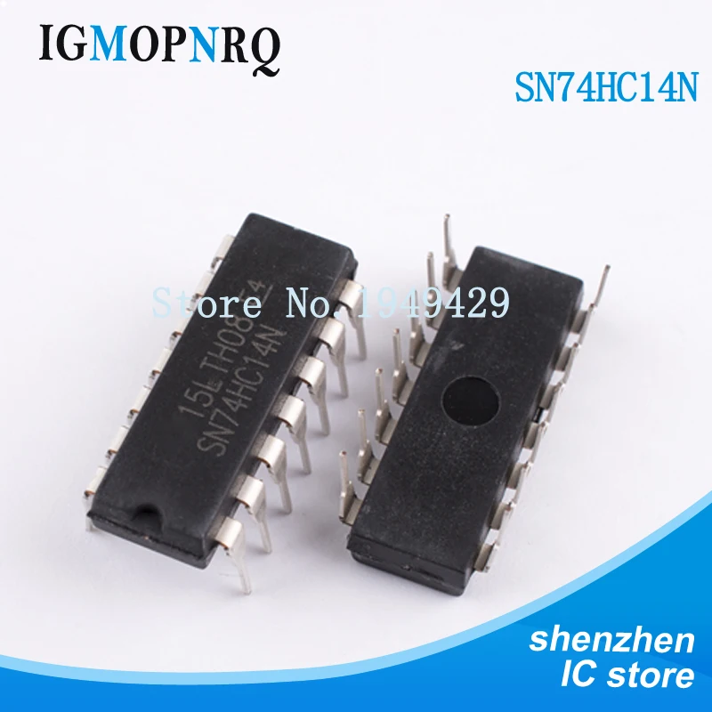 10PCS/LOT 74HC14 74HC14N SN74HC14 SN74HC14 DIP IC DIP-14 Six Schmitt Trigger Inverter New