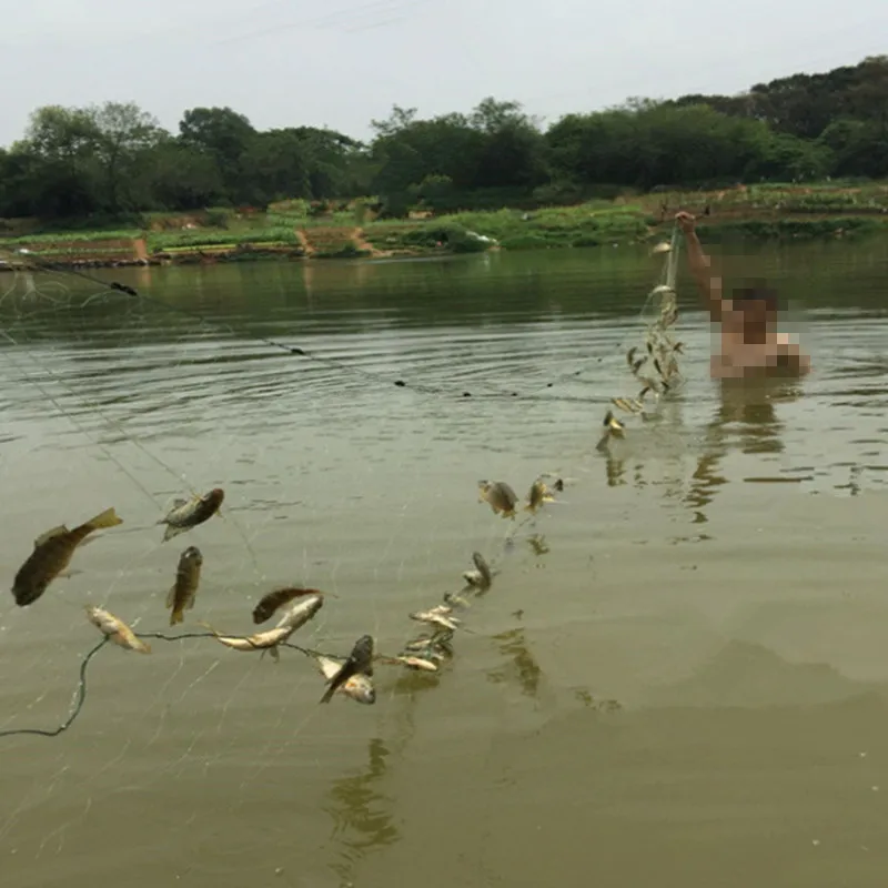 Rete da pesca a 3 strati profondità 1m-1.4m rete in Nylon monofilamento L60m-95m rete da imbrocco 3CM-4CM rete da pesca in rete piccola prodotto