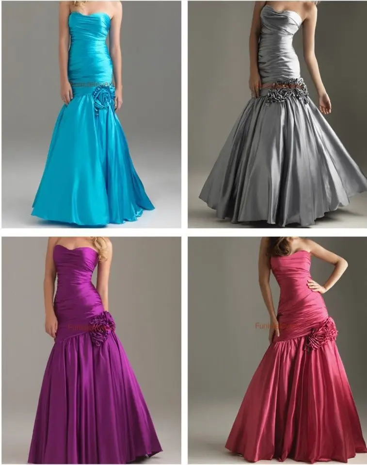 

Sexy Mermaid New Fashion Sweetheart Floor Length Chiffon Formal Gril Party Long Evening Dress Long Prom Women Dresses