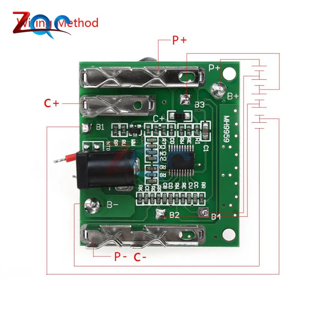 Battery Charging Protection Board 5S 18/21V 20A Li-Ion Lithium Battery Pack Protection Circuit Board BMS Module for Power Tools