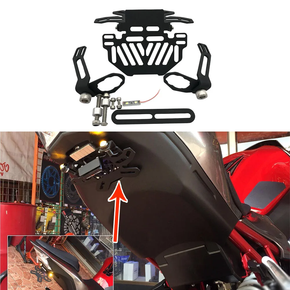 Universal Motorcycle Foldable License Plate Holder Bracket Fender Eliminator For Yamaha MT-09 FZ-09 MT09 TRACER 2014-2019 2020