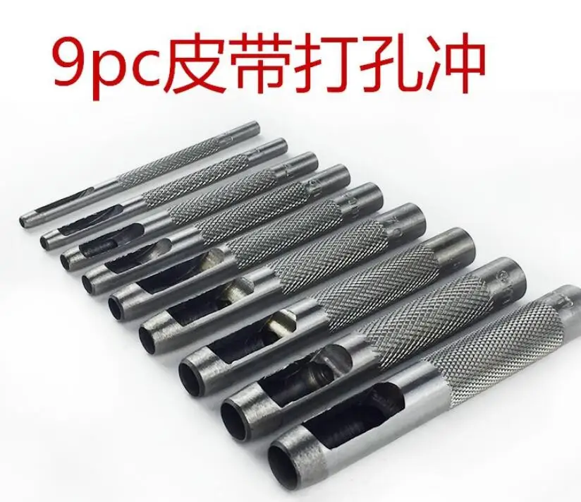 45# steel 45-50degree hard round hollow punch set Belt puncher Punching of Belt Leather Eye punch opener NO.B1352