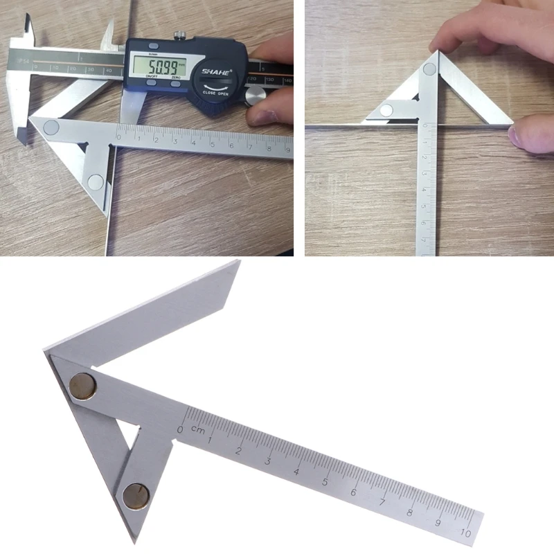 Centering Square 100*70mm Gaging Center Gauge Round Bar Marking Center Finder LS\'D Tool free ship