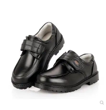 Chaussures de mariage en cuir véritable pour garçons, chaussures de marque noires pour enfants, chaussures formelles pour garçons, nouvelle