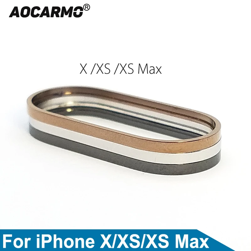 Aocarmo Metallic Metal Back Camera Outer Lens Frame Ring Replacement For iPhone X/ XS /XS Max Space Grey/Silver/Gold