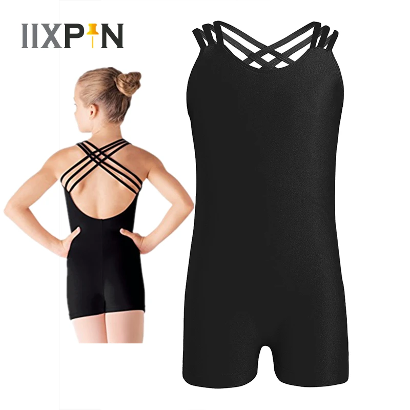 IIXPIN Bambini Ragazze Body da balletto Body Tute Dancewear Costume da balletto Senza maniche Con spalline Balletto Danza Ginnastica Body Tuta