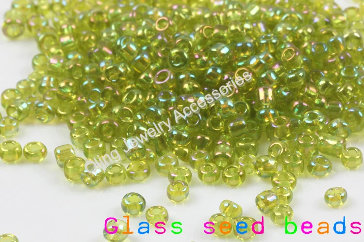 OlingArt 2MM 45G/Packung Glas-Saatperlen Mehrfarbige Transparente Runde Abstandsperlen DIY Schmuckherstellung Zubehör – Detail 5