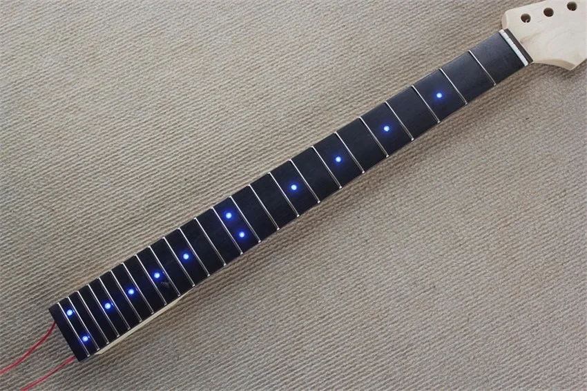 Inlay Blaue LED-Punkte Palisander-Griffbrett Ahorn E-Gitarrenhals Zubehörteile Gitarre Musikinstrumente – Detail 2