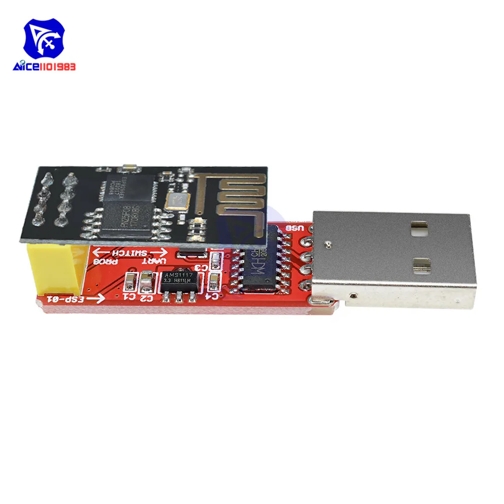 CH340 CH340G USB to ESP8266 ESP01 ESP01S Serial Adapter WIFI Bluetooth Module ESP01 ESP01S Wireless Development Board Programmer