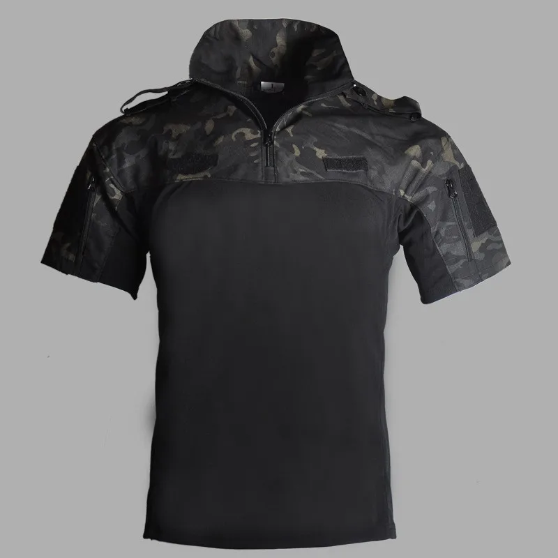 Summer Short Sleeve  Uniform Tops  Fan Camouflage Clothes Outdoor CS Training Hunting Clothing Shirt